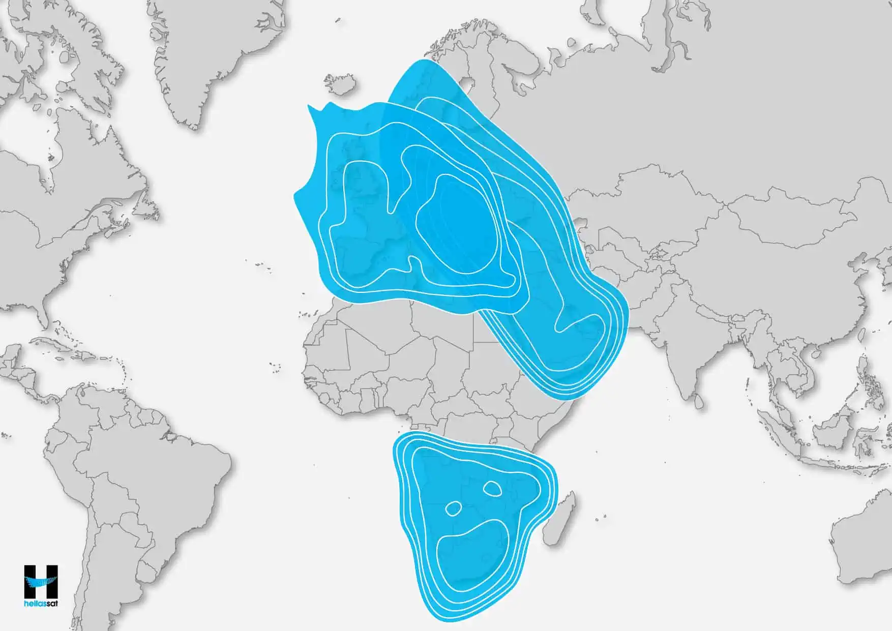 Hellas Sat coverage world map