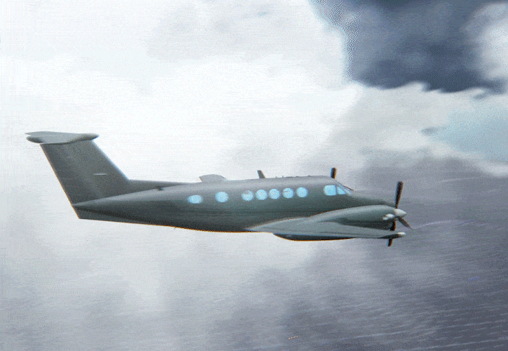 a plane flying in the sky